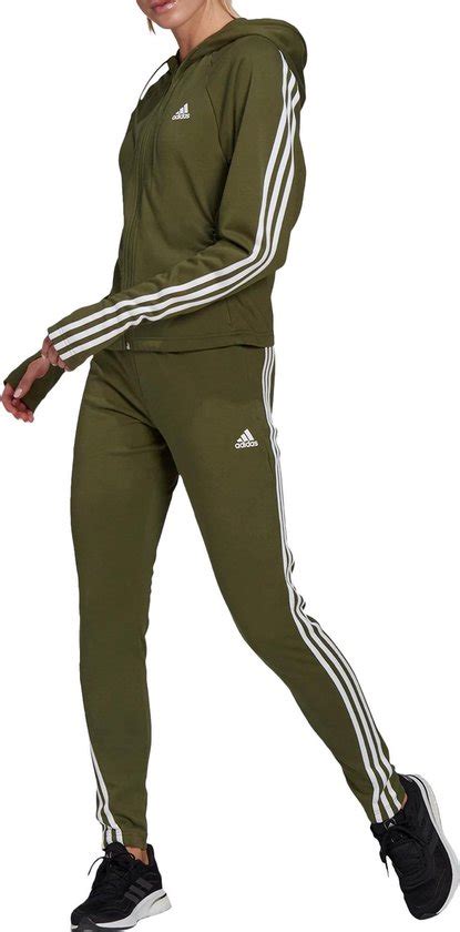 dames trainingspak adidas groen|Adidas trainingspak.